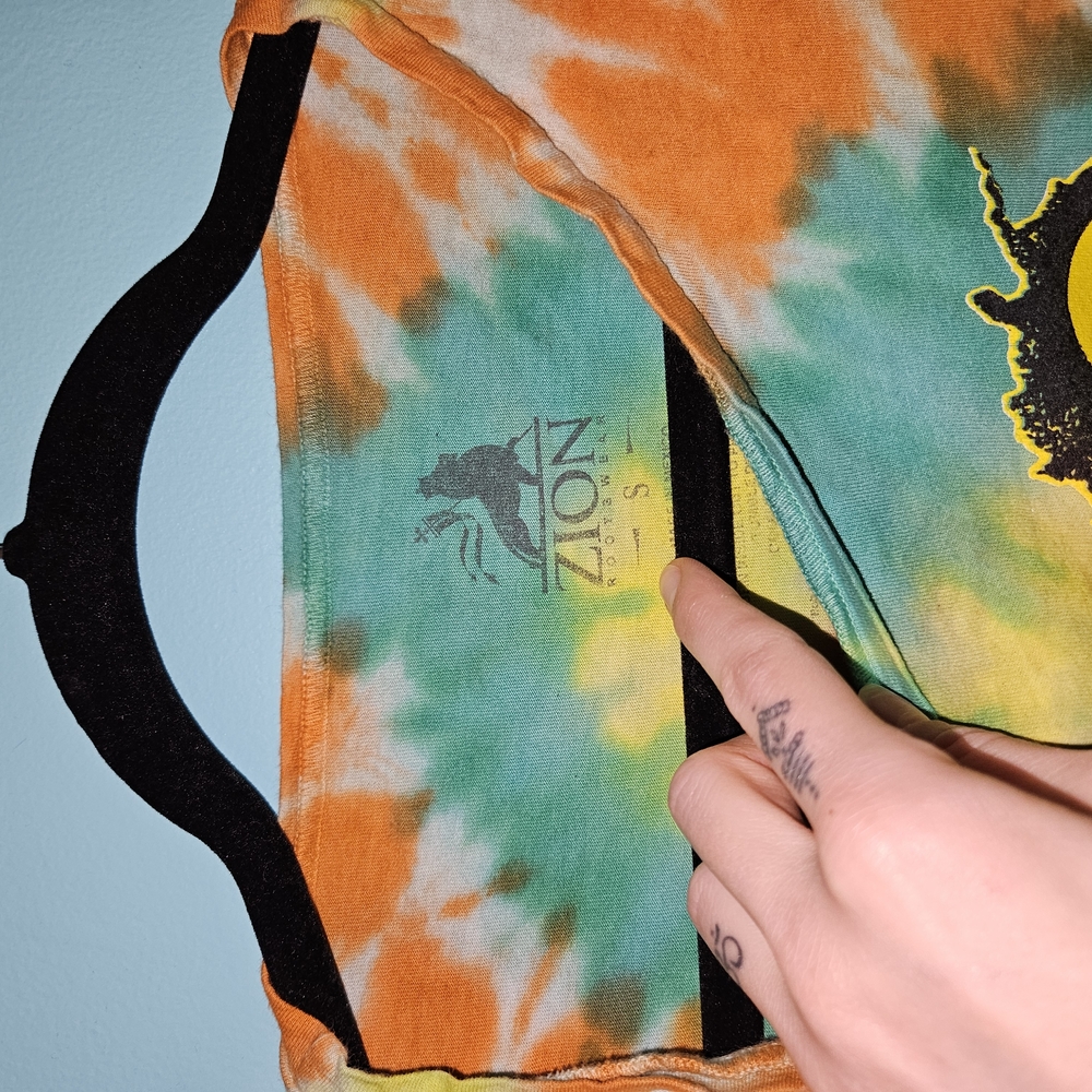 Bob Marley Tie-Dye Cropped T-Shirt - Picture 2 of 2